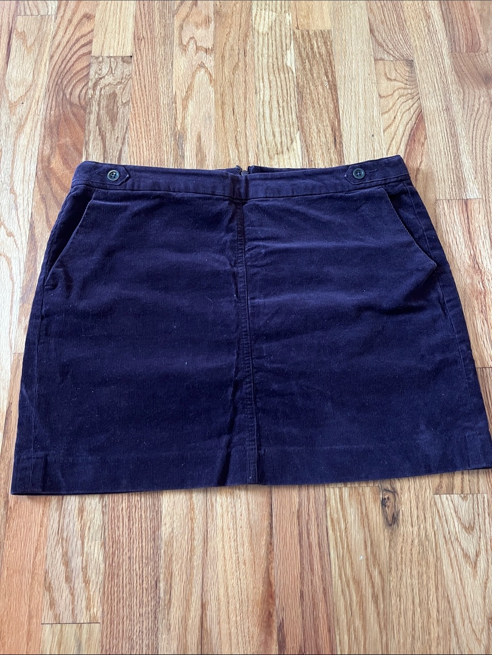 Banana Republic Eggplant Corduroy Mini Skirt